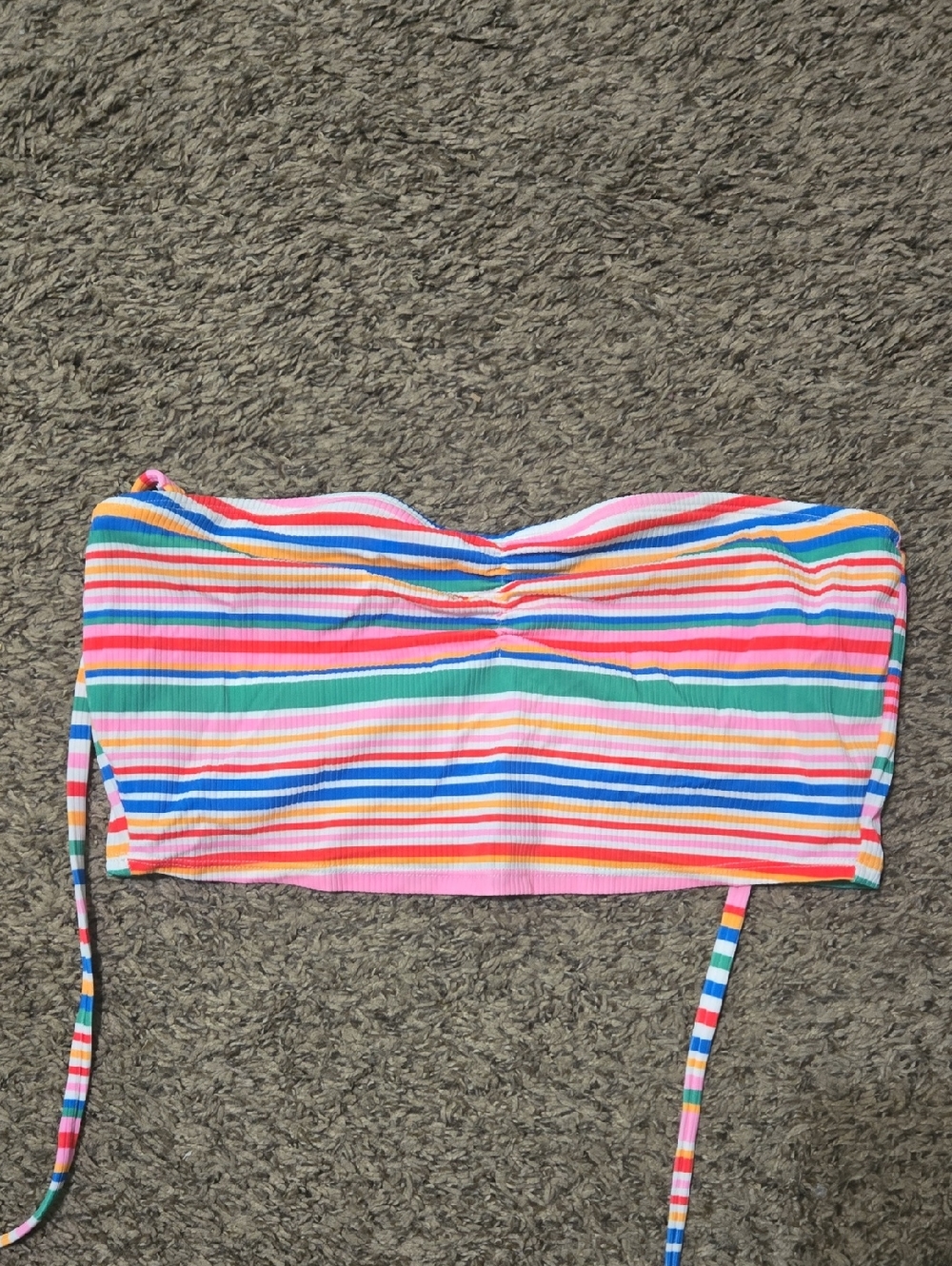 Multicolor Striped Bandeau Top